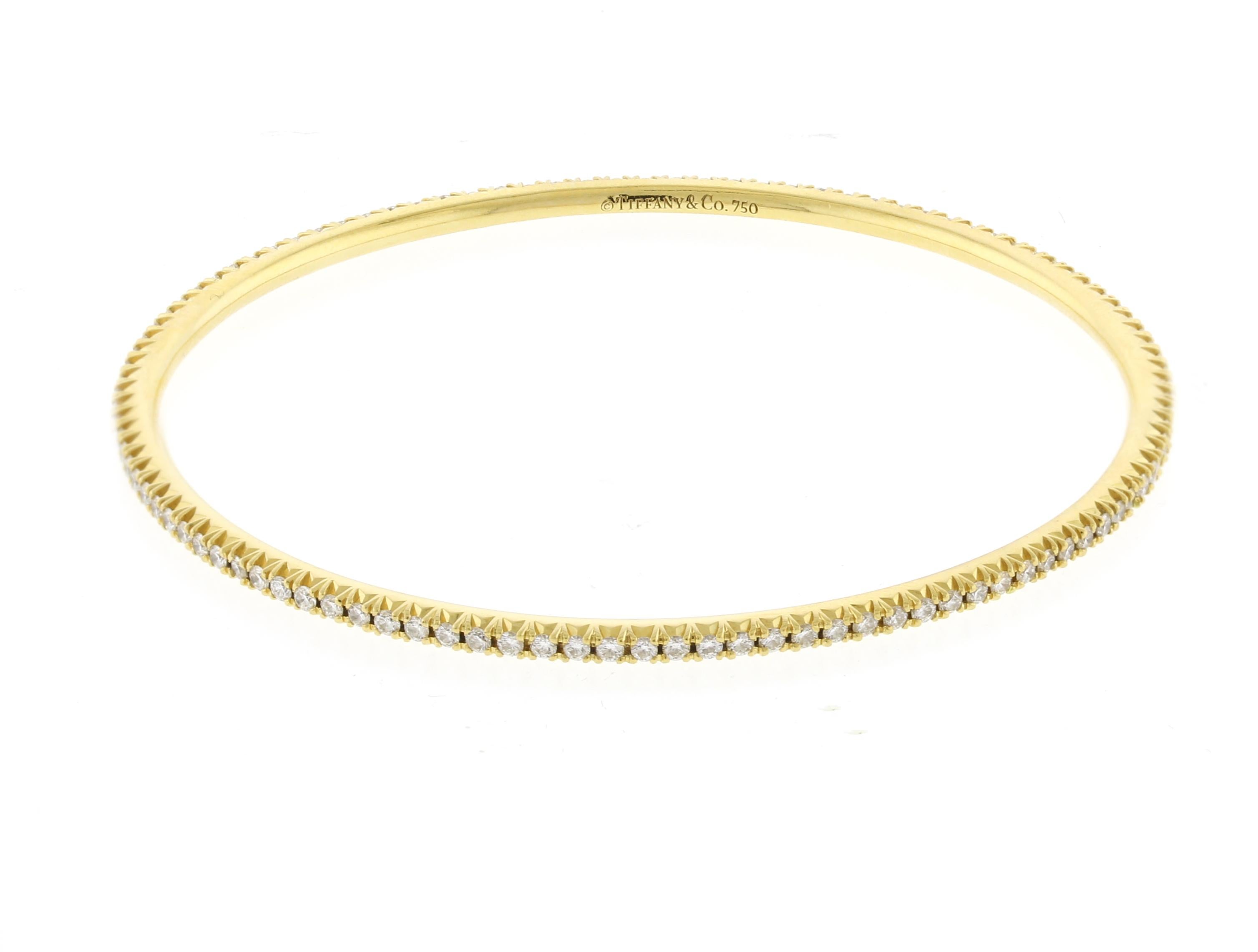 Taille ronde Bracelet Metro de Tiffany & Co. avec diamants en vente