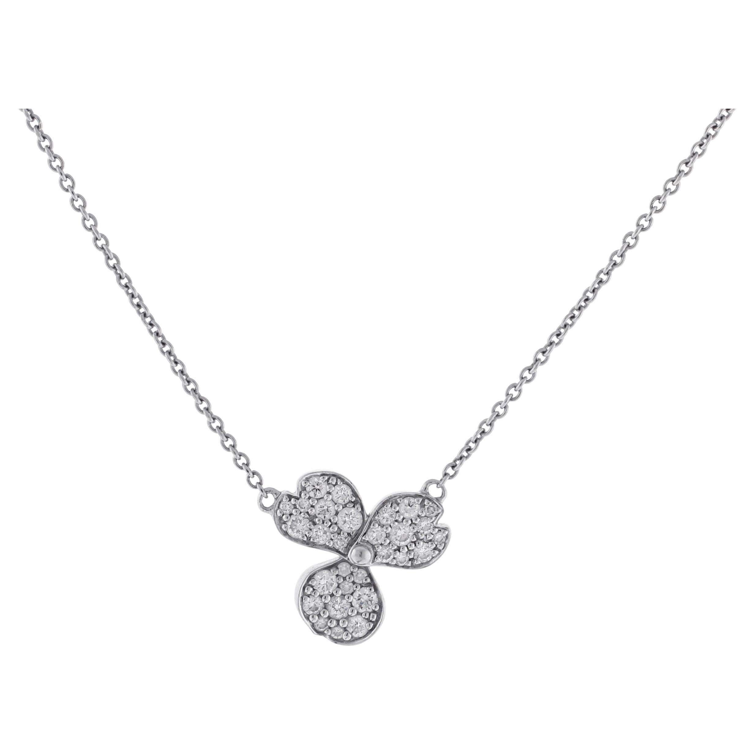 Tiffany & Co.'s Paper Flower Diamond Platinum Pendant For Sale