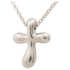 Tiffany & Co. Kleiner Kreuz-Anhänger Halskette Platin