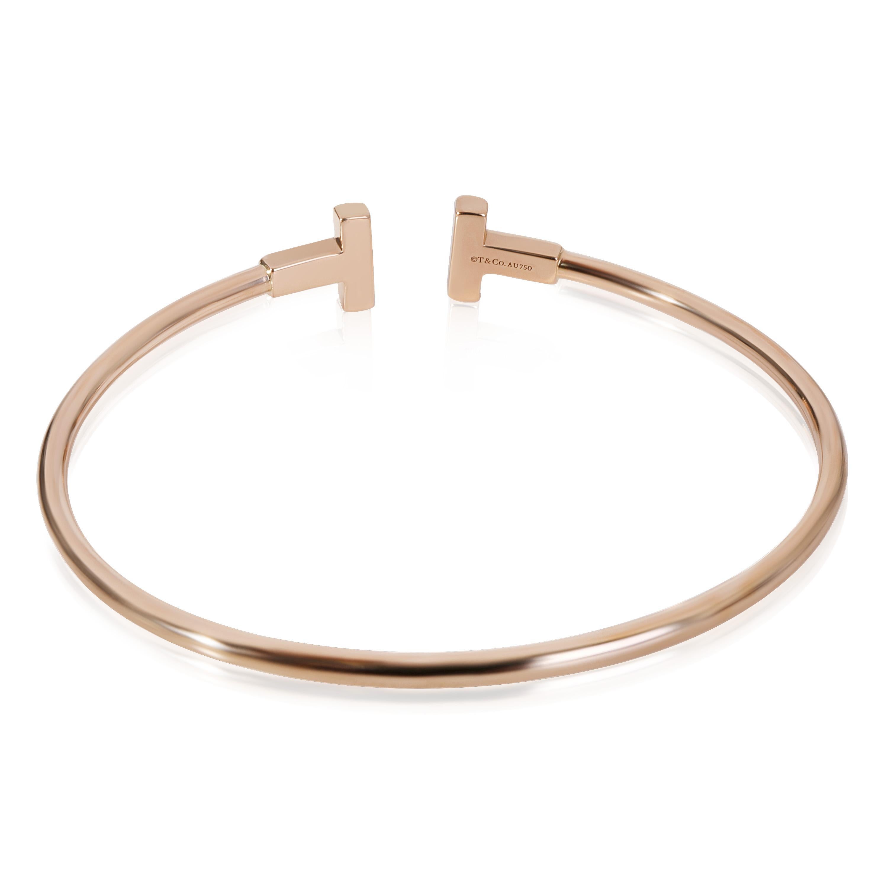 Tiffany & Co.T Wire Bracelet in 18K Rose Gold Size Medium

PRIMARY DETAILS
SKU: 119158
Listing Title: Tiffany & Co.T Wire Bracelet in 18K Rose Gold Size Medium
Condition Description: Retails for 2200 USD. In excellent condition and recently