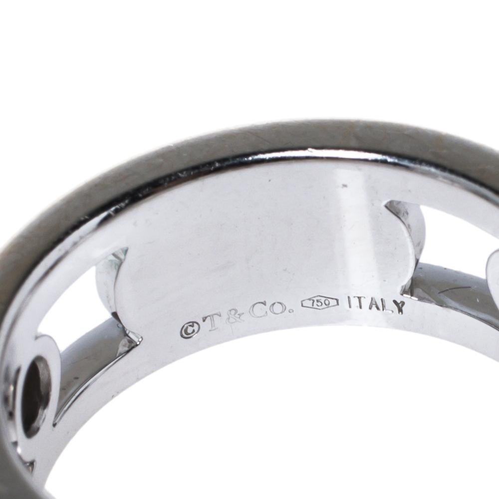 Women's Tiffany & Co.Tiffany 1837 Diamond 18K White Gold Ring Size 48