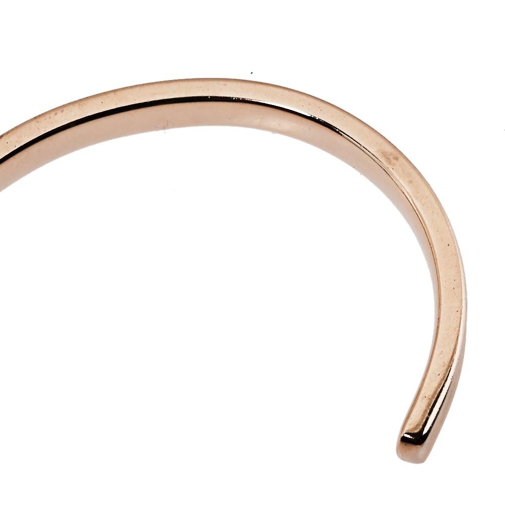 Tiffany & Co.Tiffany 1837 Rubedo Metal Narrow Cuff Bracelet In Good Condition In Dubai, Al Qouz 2