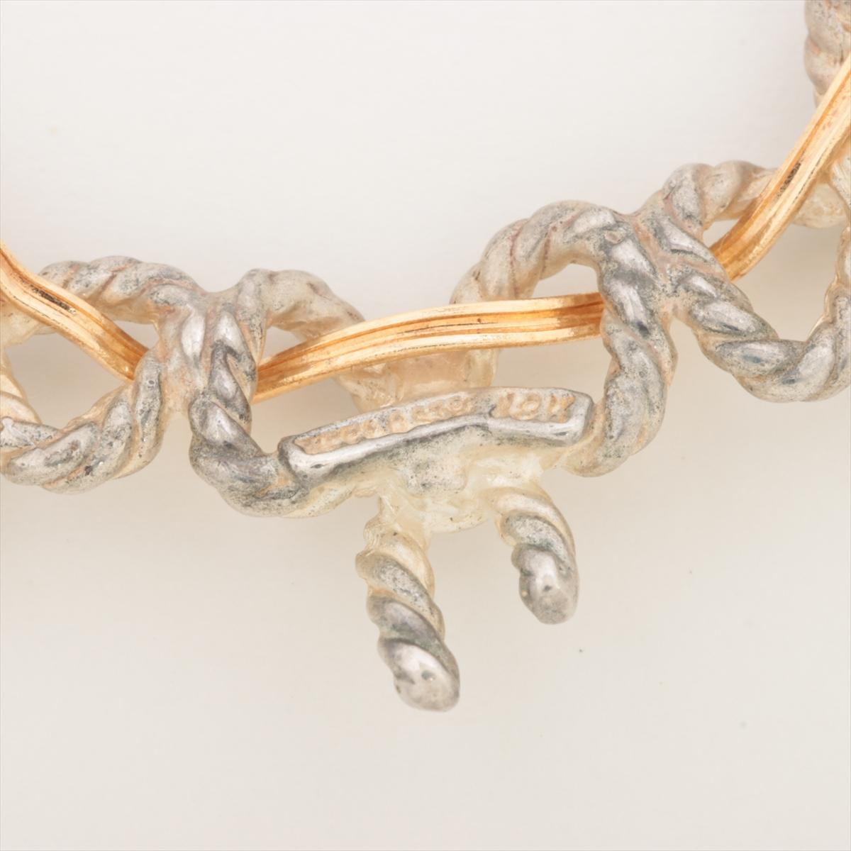 Tiffany & Co.Triple Ribbon Bow zweifarbige Anhänger-Halskette im Angebot 1