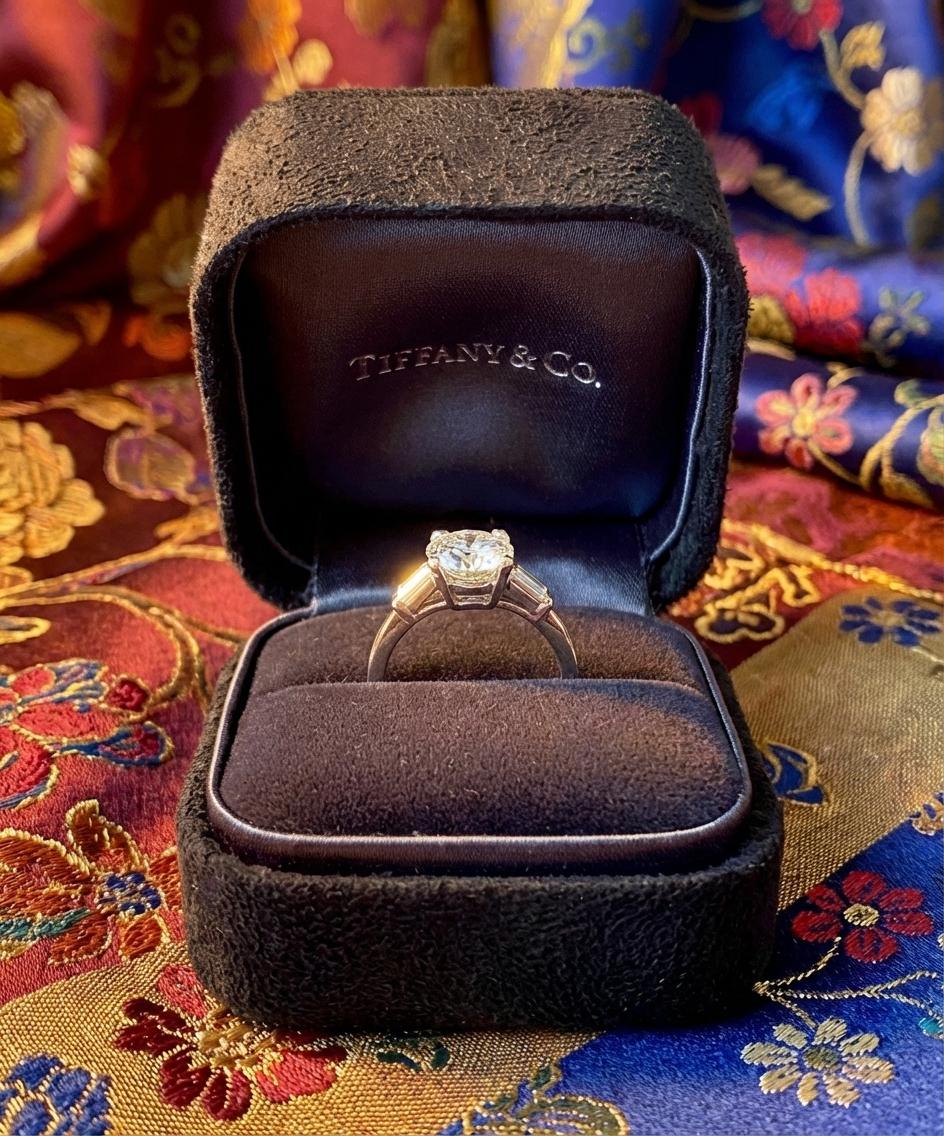 Art Déco Anello di fidanzamento vintage Tiffany & Co. in vendita