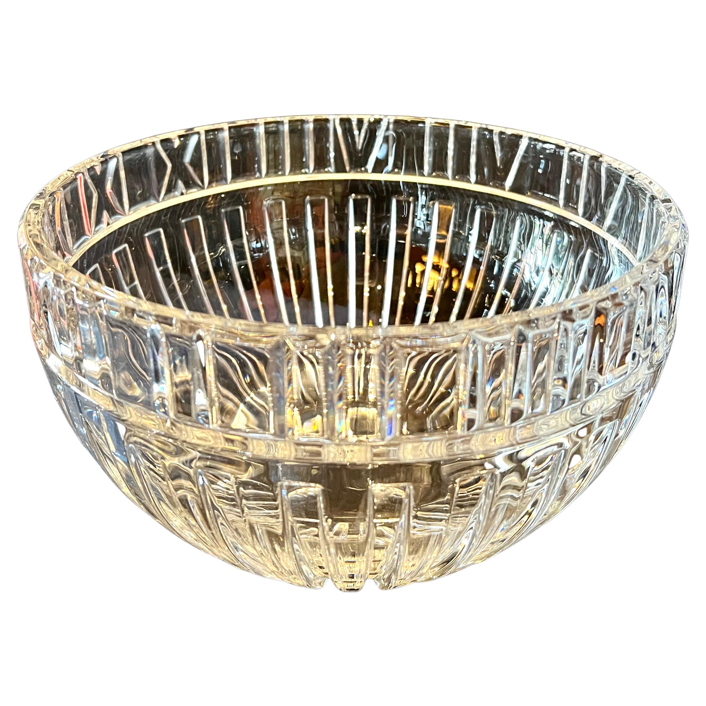 Tiffany Crystal Roman Numeral Bowl For Sale