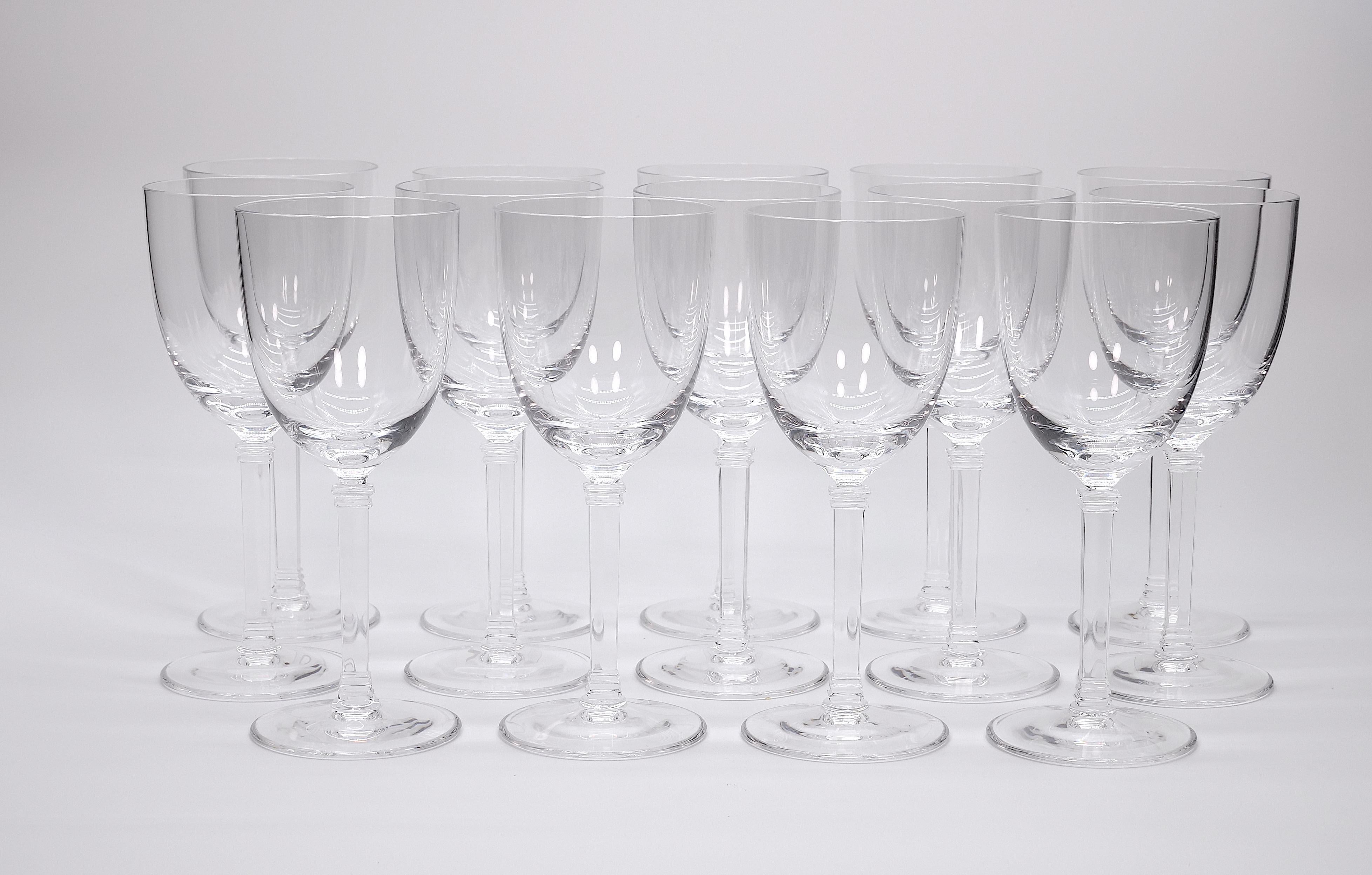 Tiffany Crystal Tableware Wine / Water Service for 14 People For Sale 3