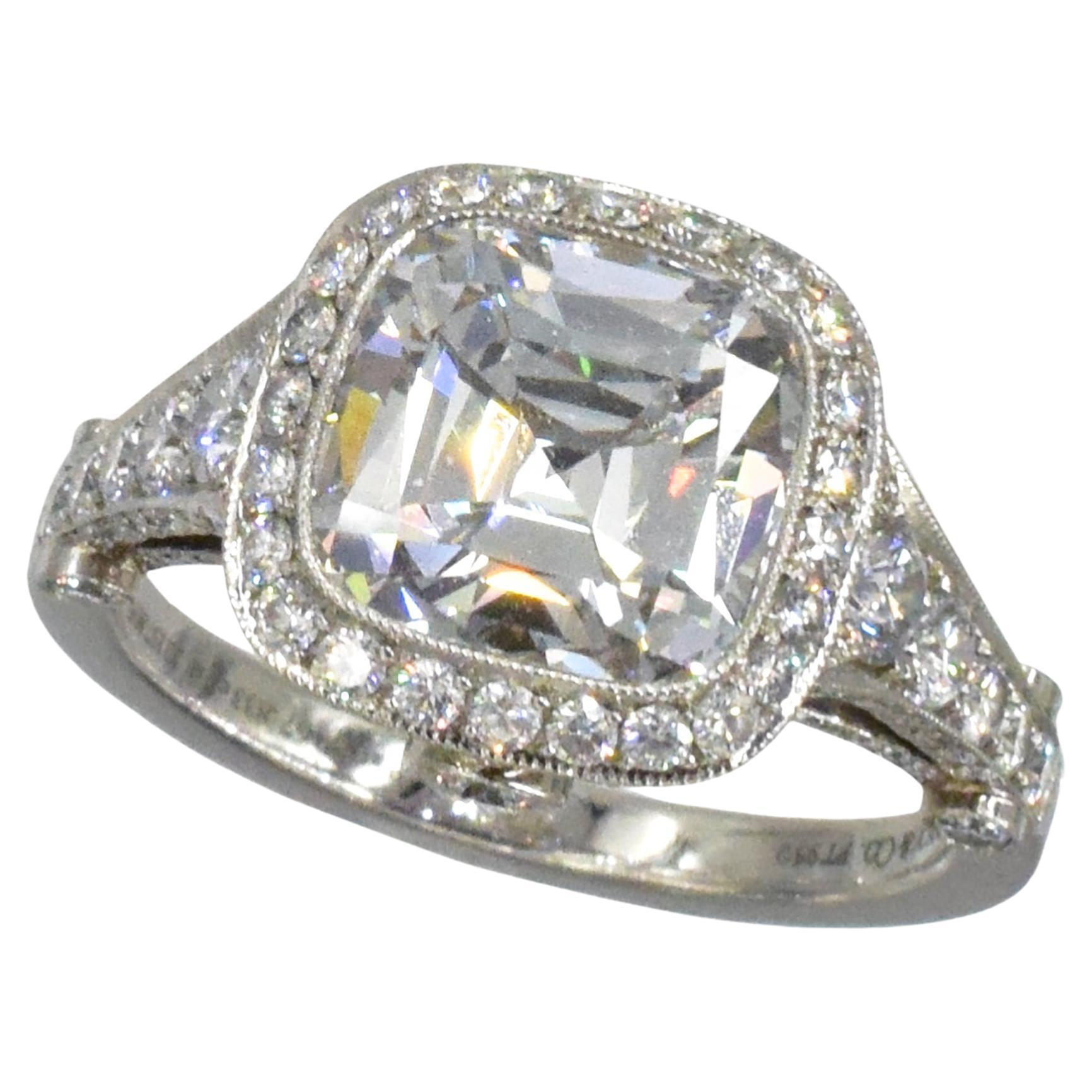 Tiffany & Co. Diamant-Ring 'Legacy' mit Kissenschliff im Angebot