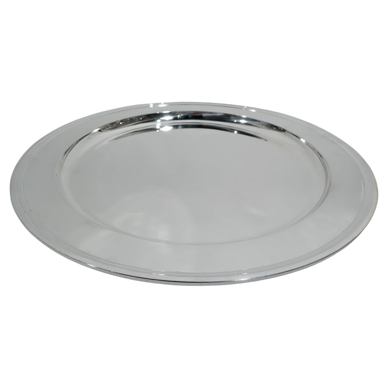 Tiffany Deep and Heavy Sterling Silver 13-Inch Round Tray