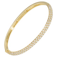 Tiffany Bracelet jonc collection Metro en or jaune 18 carats avec diamants 4 carats