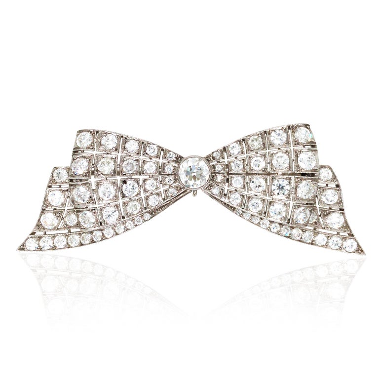 Tiffany, Diamond Bow Brooch