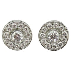 Tiffany Diamant-Cluster-Ohrringe mit Kreis