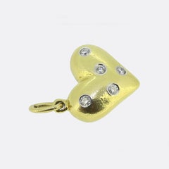 Tiffany Diamond Etoile Heart Charm Pendant