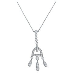 Tiffany & Co. Diamond Legacy Jazz Buckle Platinum Necklace