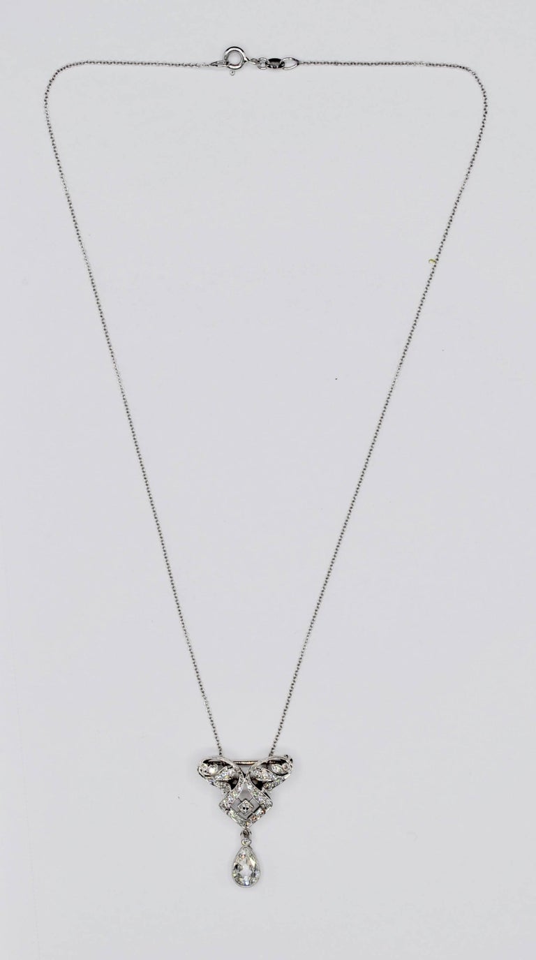 Tiffany Diamond Platinum Teardrop Pendant Pin at 1stDibs tiffany