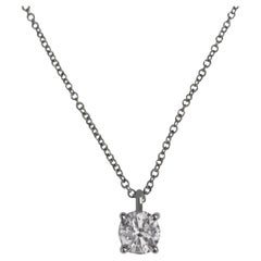Tiffany & Co. Diamond Solitaire Necklace in Platinum 0.5ct