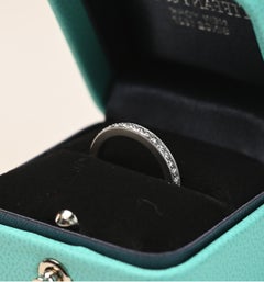 Tifanny and Co 0.70 Carat Diamond Wedding Ring. Platinum Full Eternity Band Ring