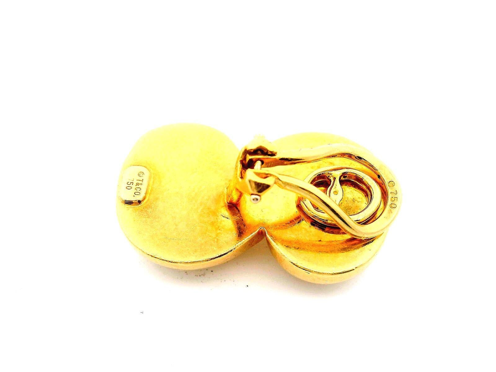 Tiffany Boucles d'oreilles Spiro estate Clips-backs Or jaune 18K Pour femmes en vente