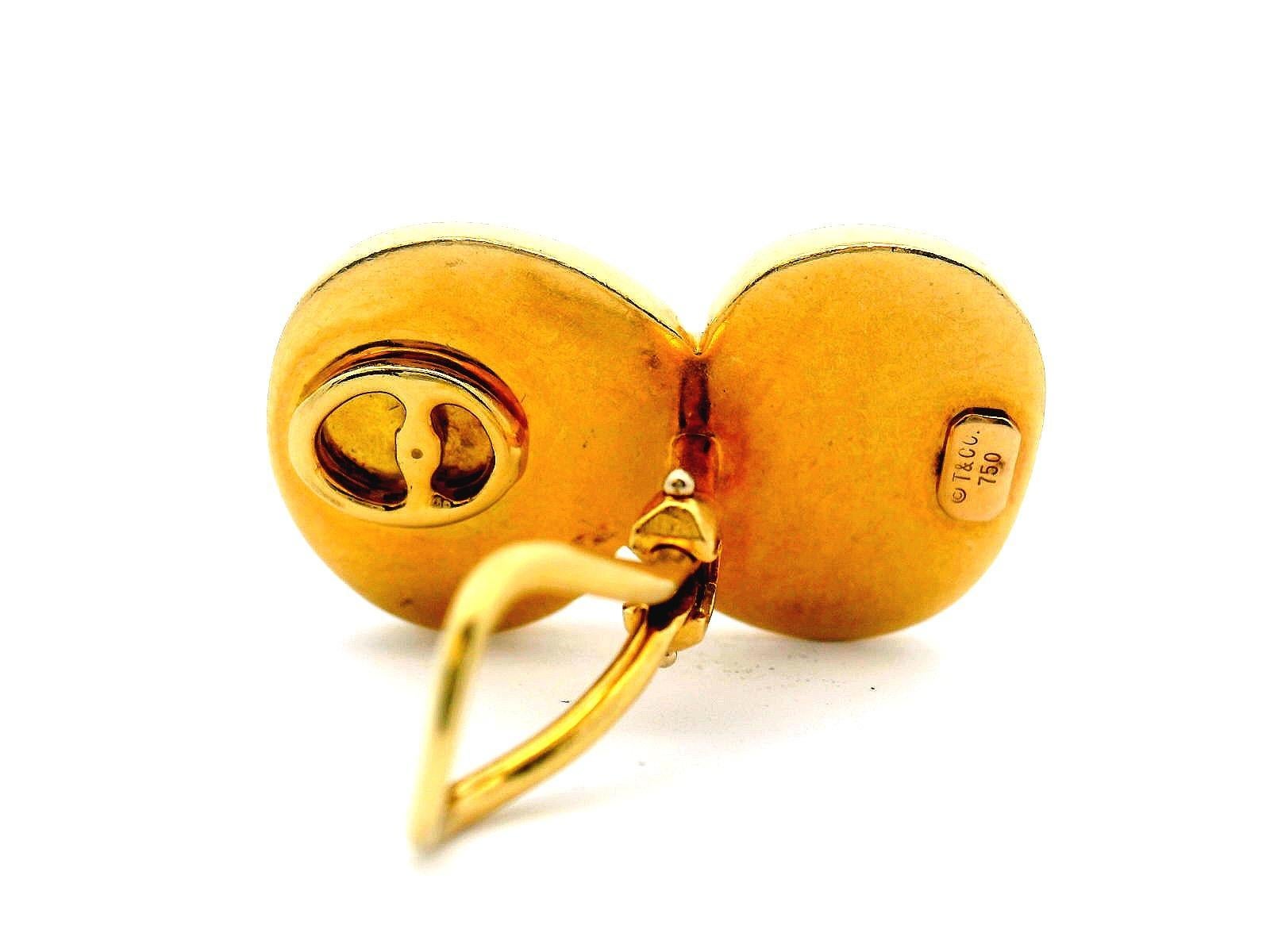 Tiffany Boucles d'oreilles Spiro estate Clips-backs Or jaune 18K en vente 1