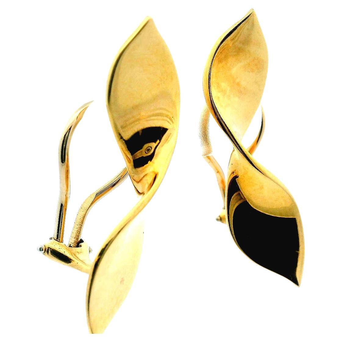 Tiffany Earrings  Twisted Bowtie clip-backs. For Sale