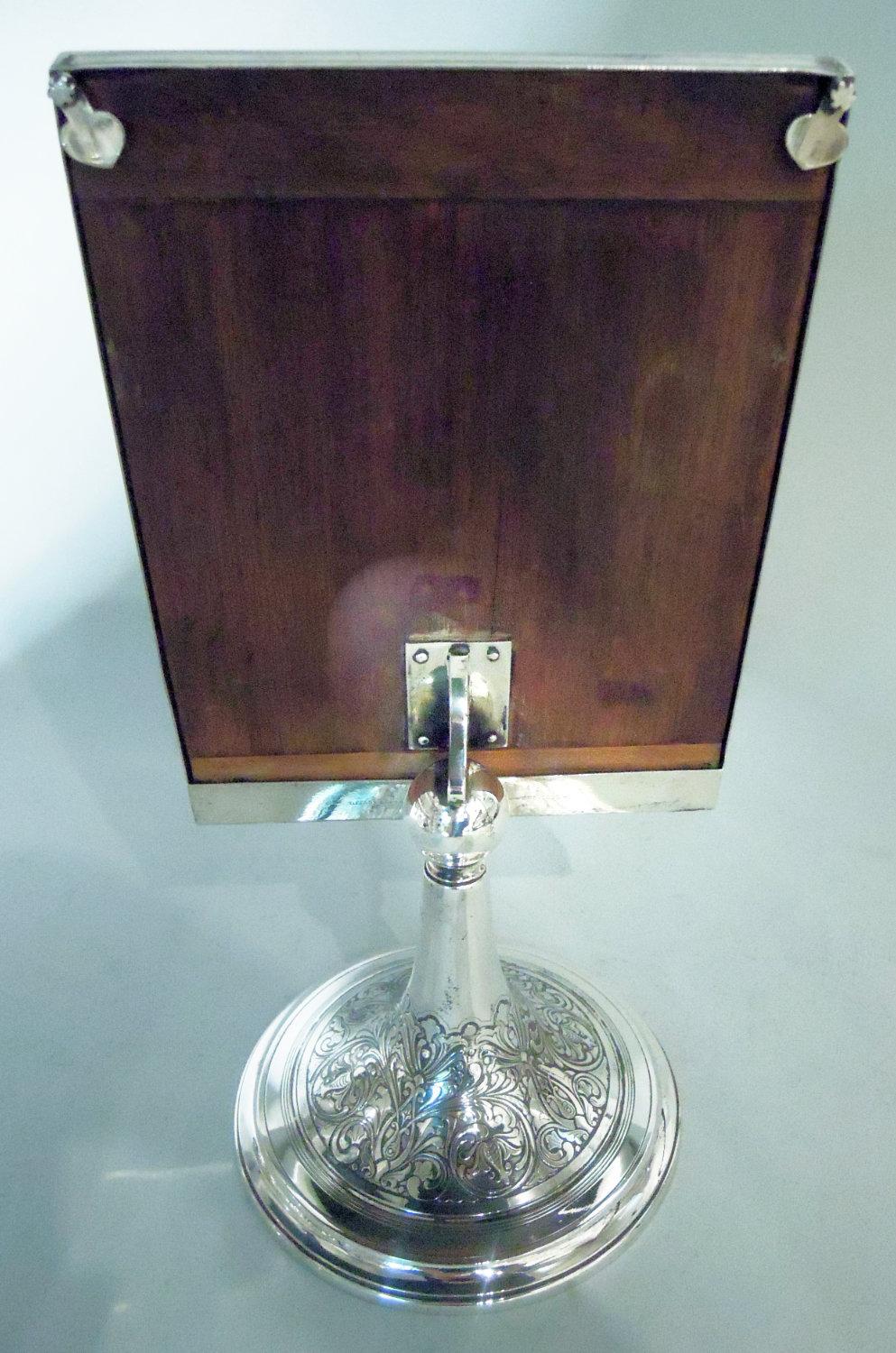Etched Tiffany Edwardian Classical Picture Frame on Adjustable Stand For Sale