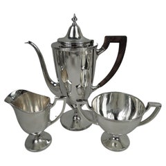 Tiffany Edwardian Classical Sterling Silver 3-Piece Coffee Set