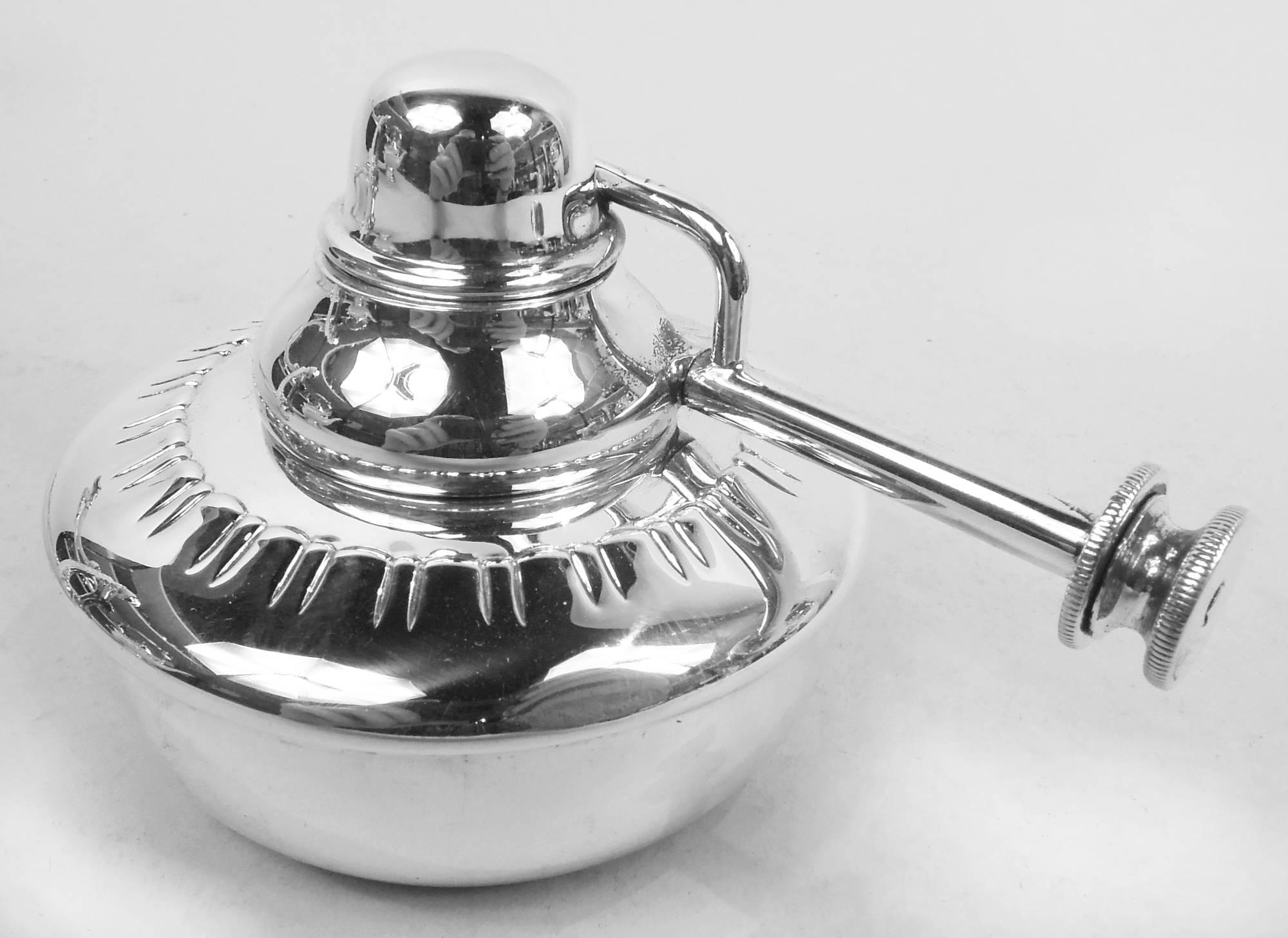 Tiffany Edwardian Classical Sterling Silver Tea Kettle on Stand For Sale 7