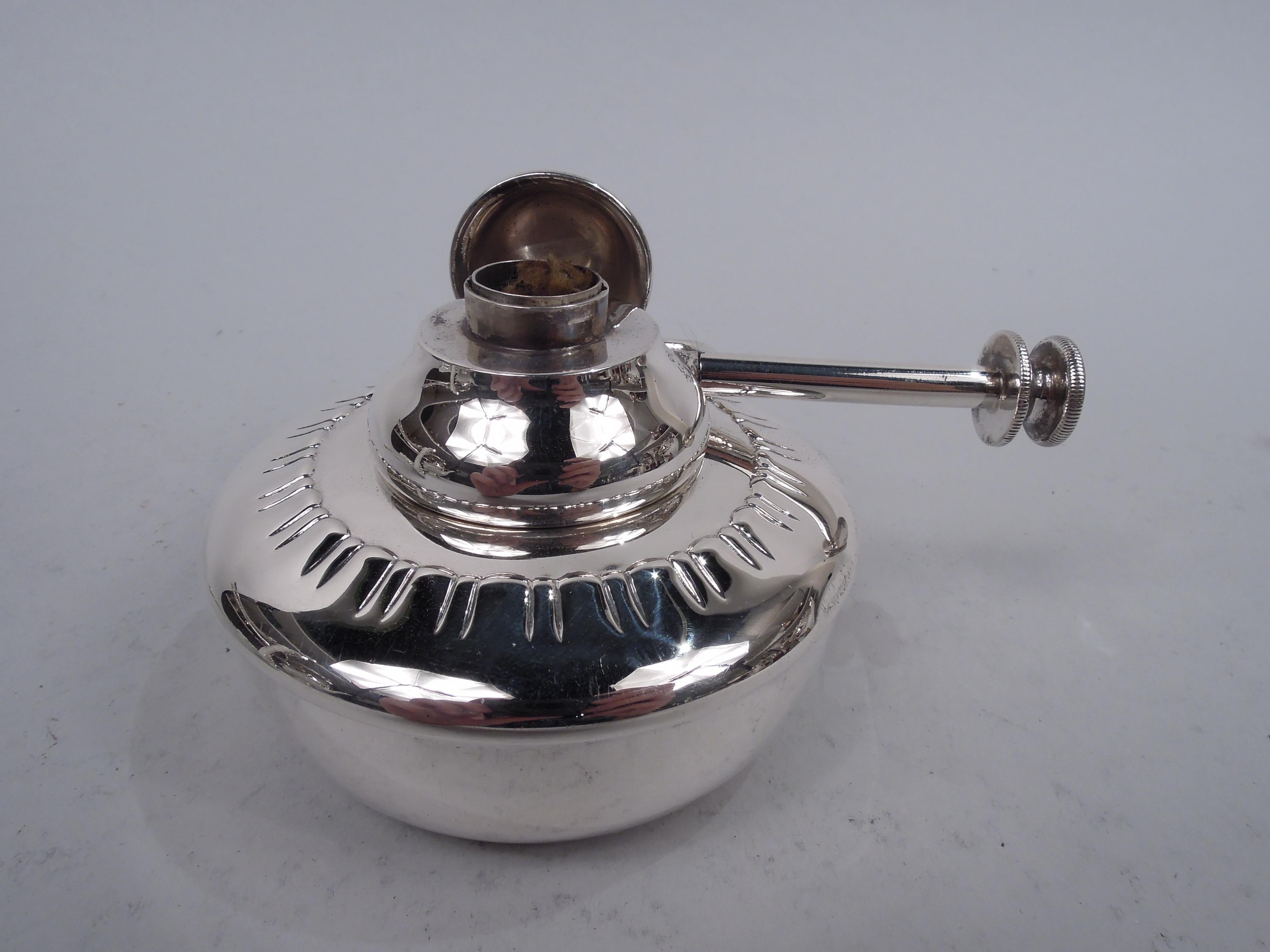 Tiffany Edwardian Classical Sterling Silver Tea Kettle on Stand For Sale 8