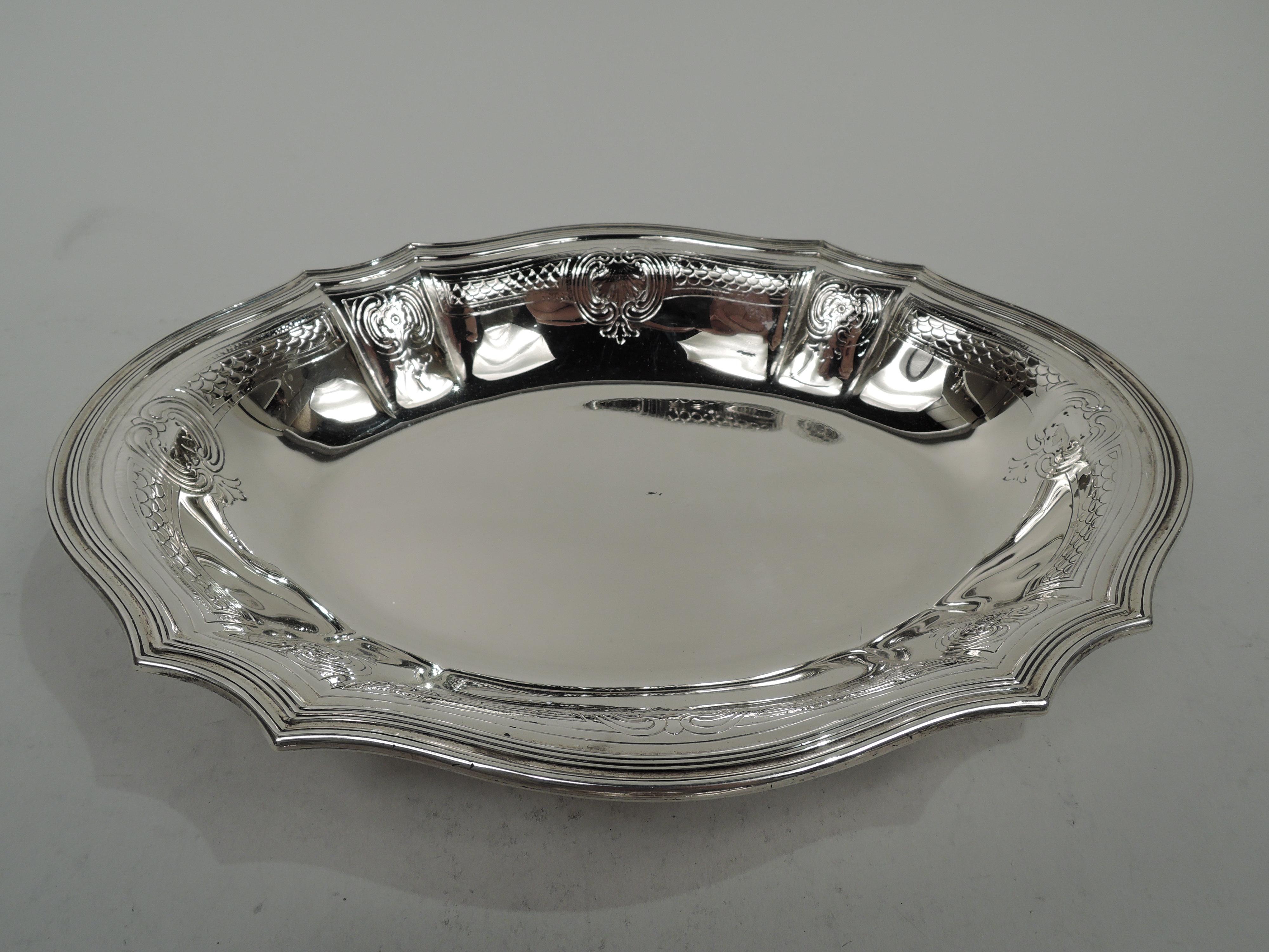 Argento 925 Ciotola ovale in argento Tiffany Edwardian Modern Classical Sterling Silver in vendita