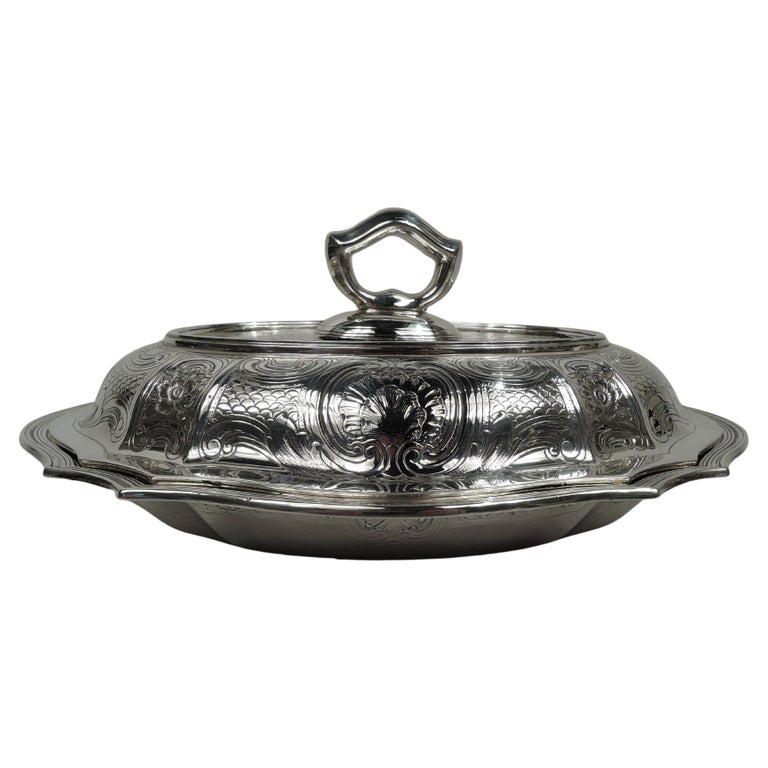 Tiffany Edwardian Modern Classical Sterling Silver Oval Serving