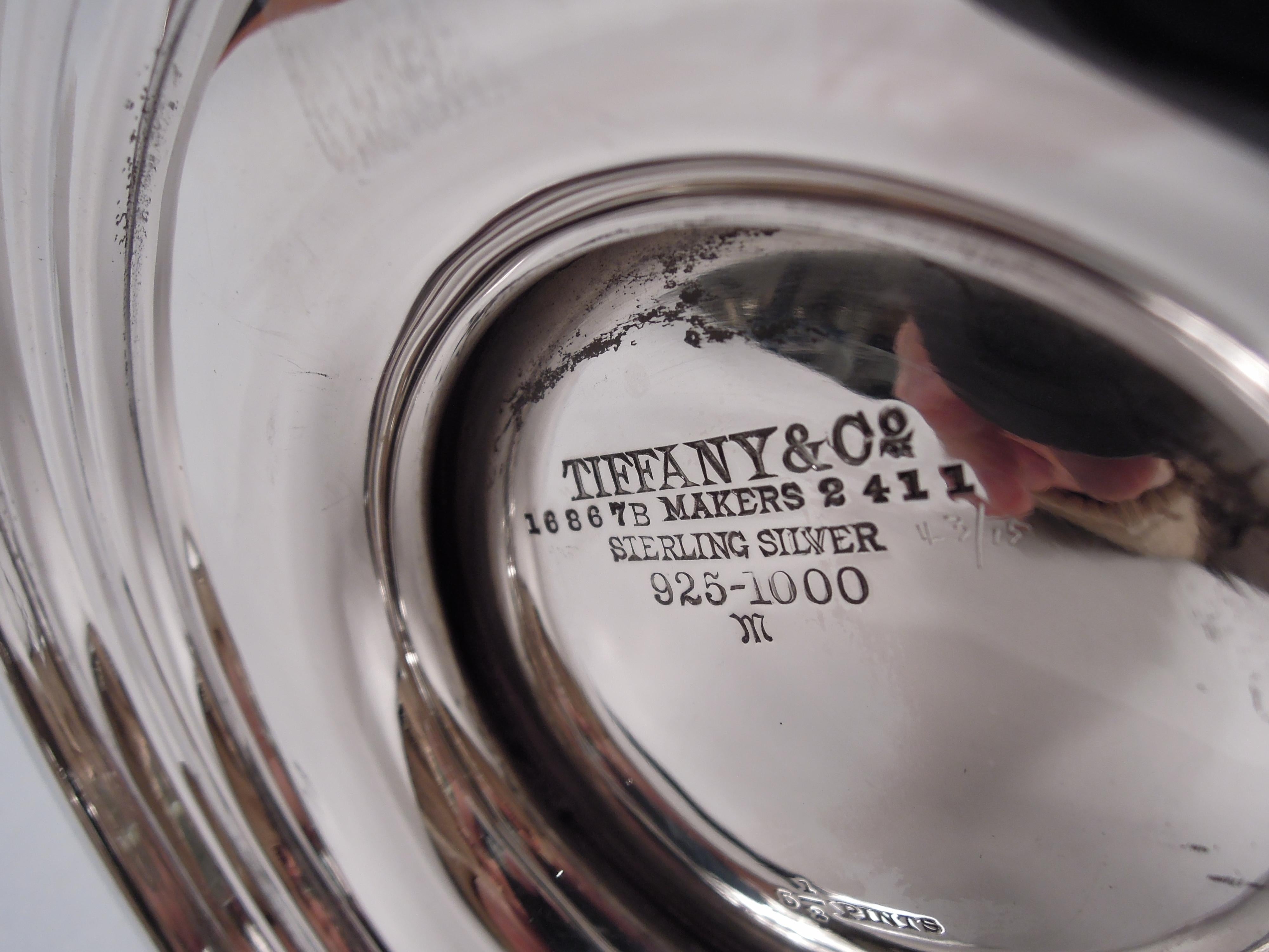 Tiffany Edwardianischer moderner klassischer Wasserkrug aus Sterlingsilber im Angebot 6