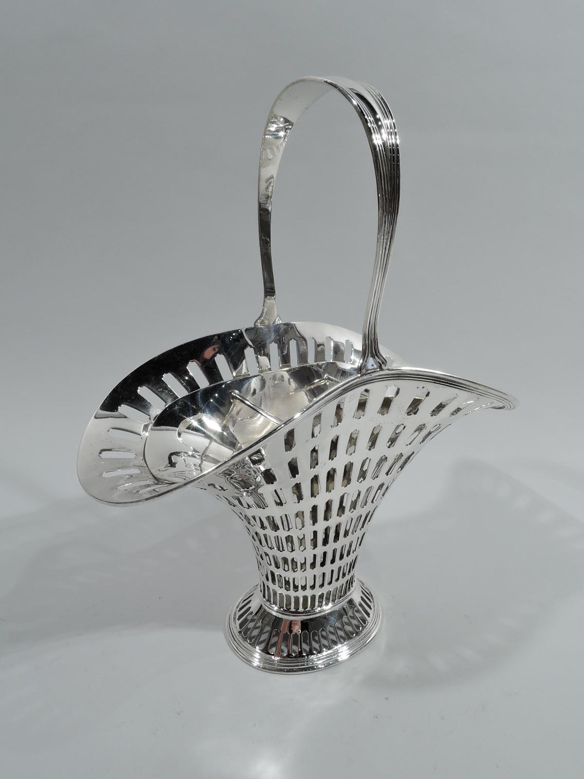 American Tiffany Edwardian Modern Sterling Silver Basket