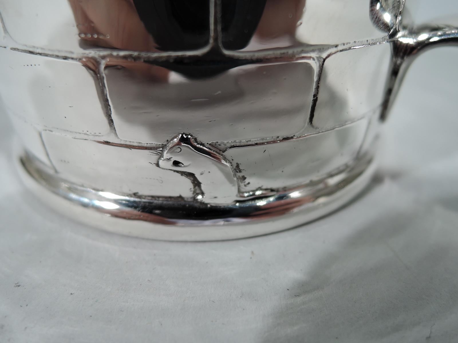 American Tiffany Edwardian Sterling Silver Baby Cup with Peekaboo Kitty Cat