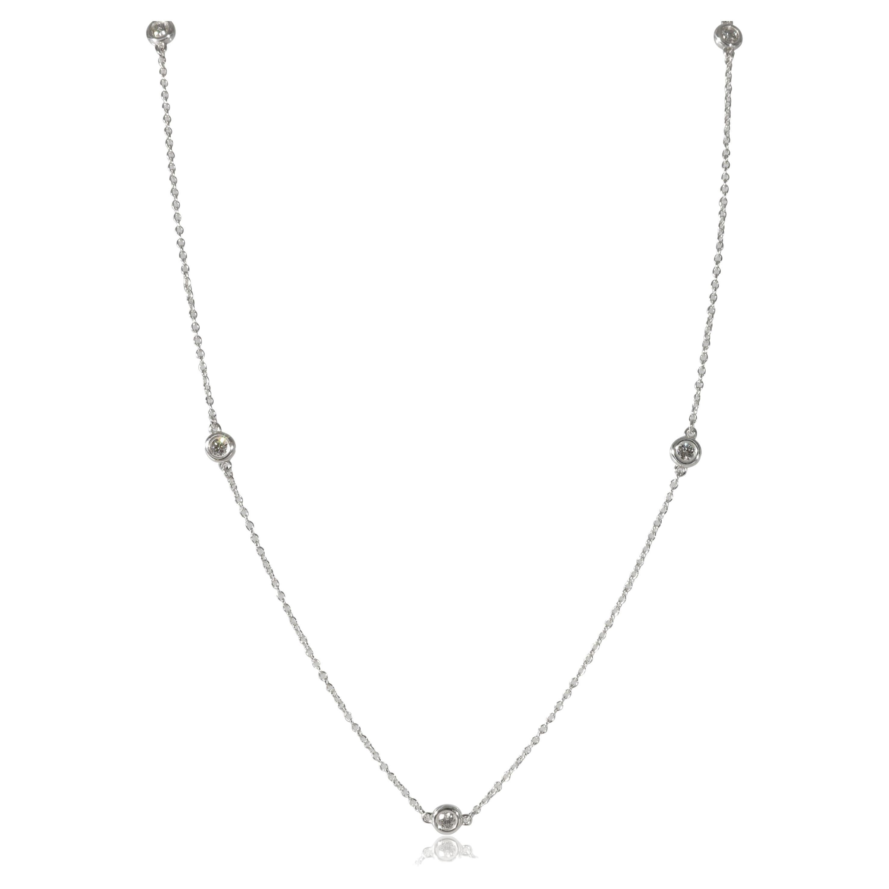 Tiffany, collier Elsa Peretti Diamond by the Yard en argent sterling 0,25 carat poids total