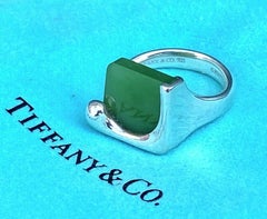 Tiffany’ Elsa Peretti Jade Square Ring