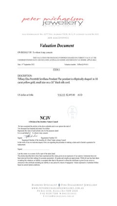 Tiffany Elsa Peretti Sevillana Pendant