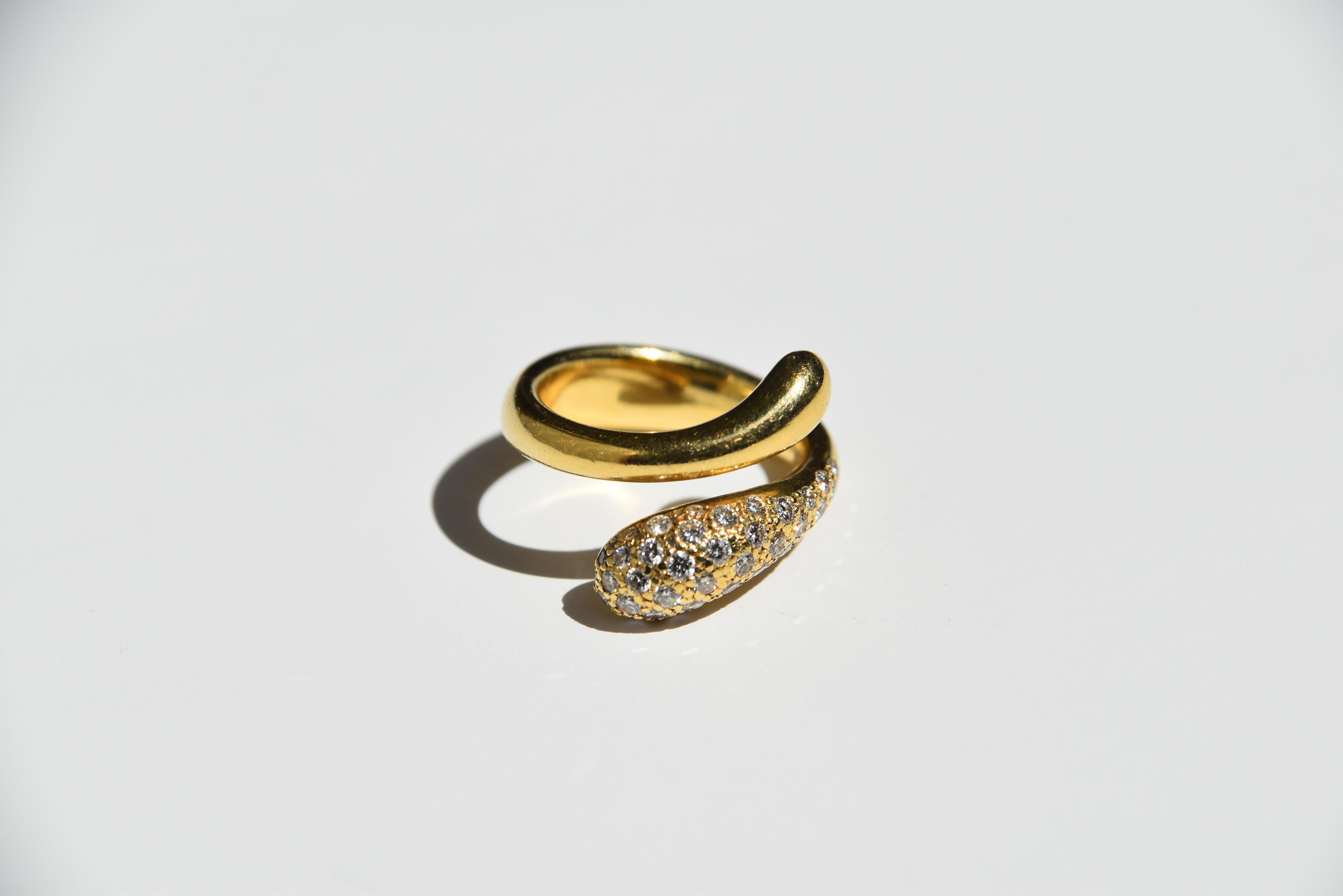 Taglio brillante Anello a goccia Tiffany Elsa Peretti in vendita