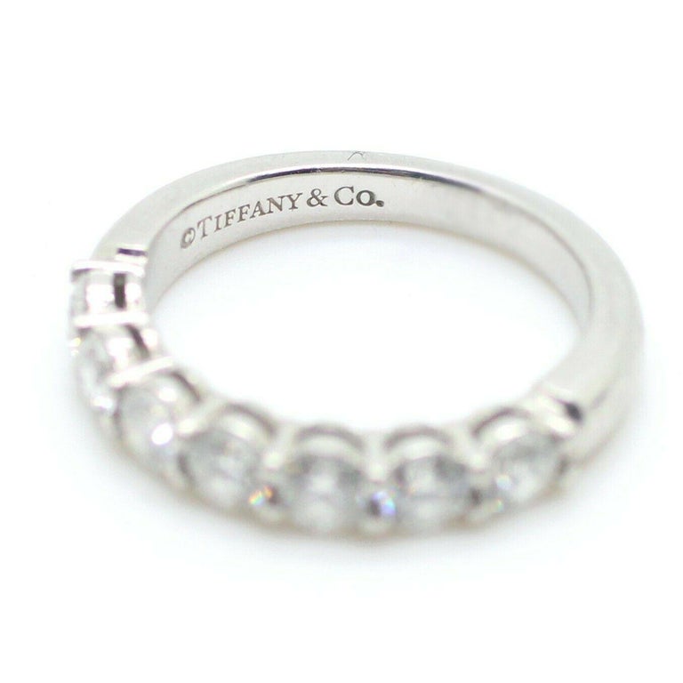 Tiffany and Co. Embrace Band Ring in Platinum 7 Diamond Anniversary