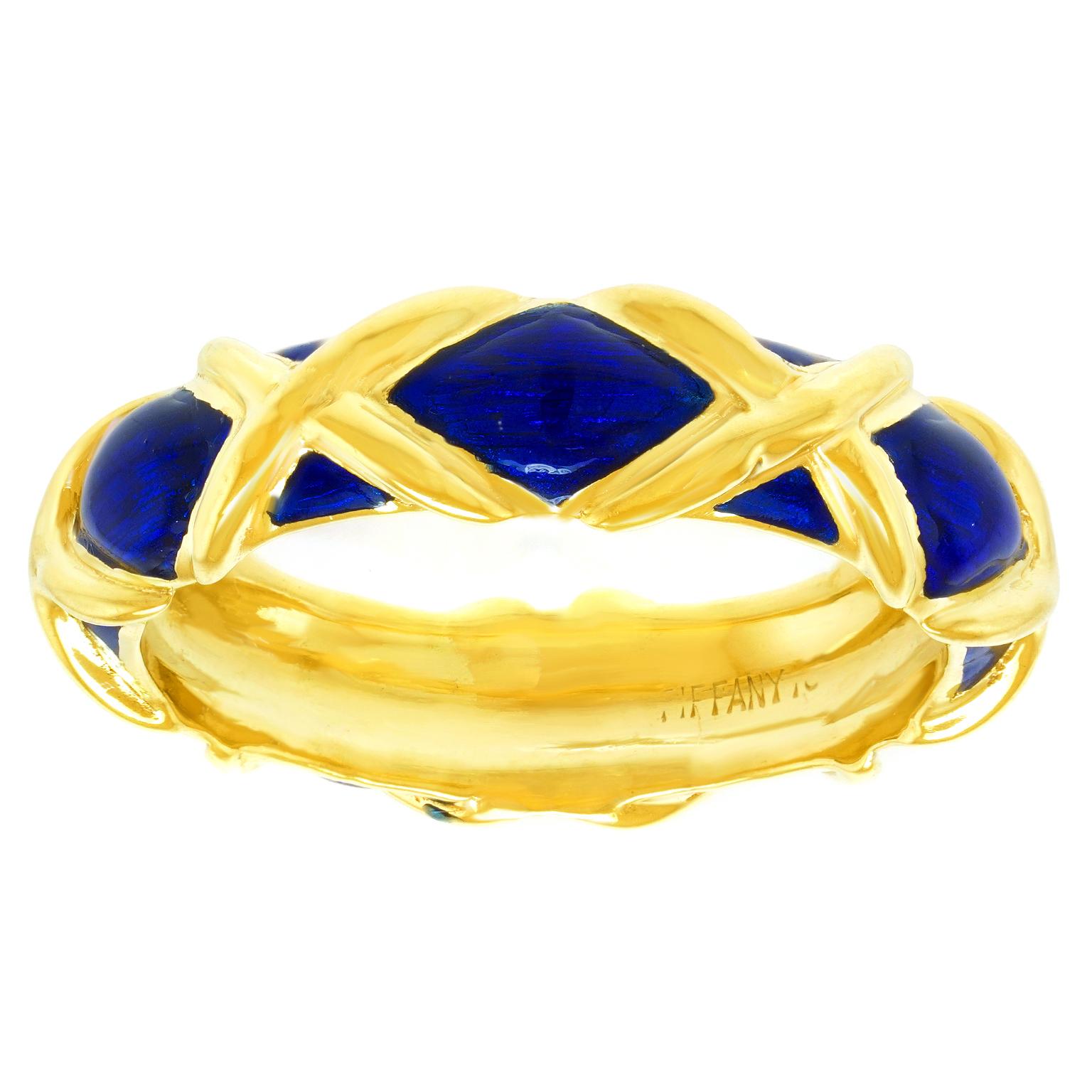 Tiffany Enamel Ring en Excelente estado para la venta en Litchfield, CT