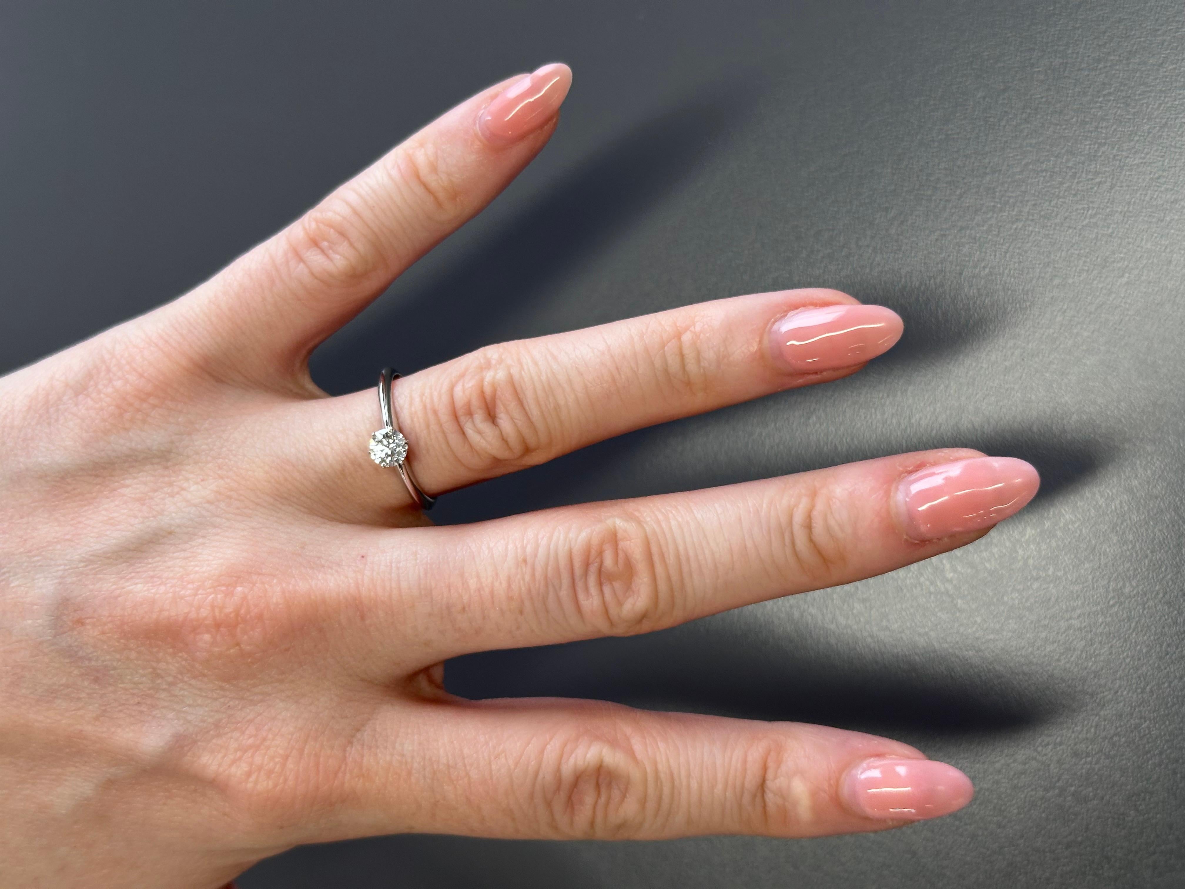 Tiffany Verlobungsring 0,38ct E/VVS2 aus Platin im Angebot 3