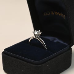 Tiffany Engagement Ring. GIA 1ct Round Brilliant Diamond Ring Platinum H VS1