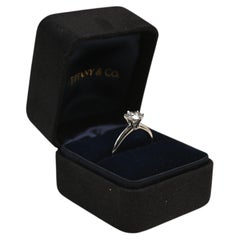 Tiffany Engagement Ring. GIA 1ct Round Brilliant Diamond Ring Platinum H VS1