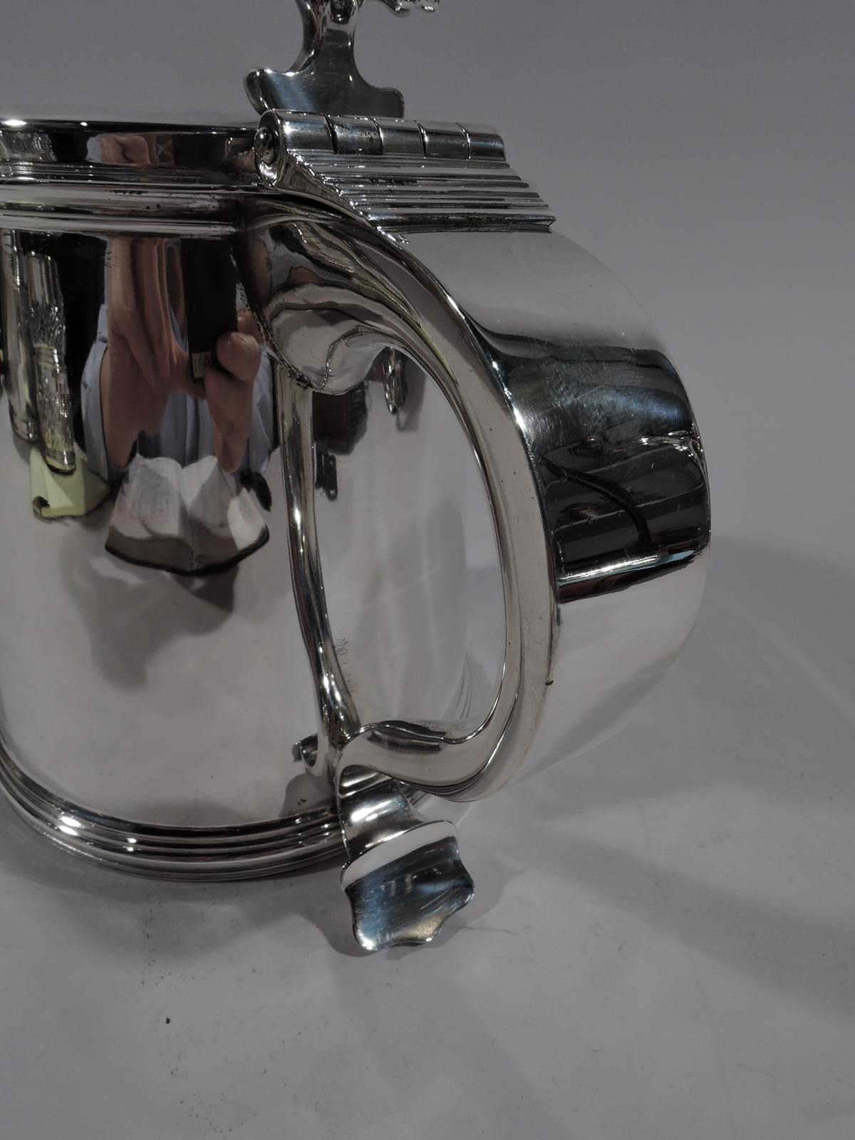 Mid-20th Century Tiffany English Sterling Silver Tankard for Olden-Days Toping