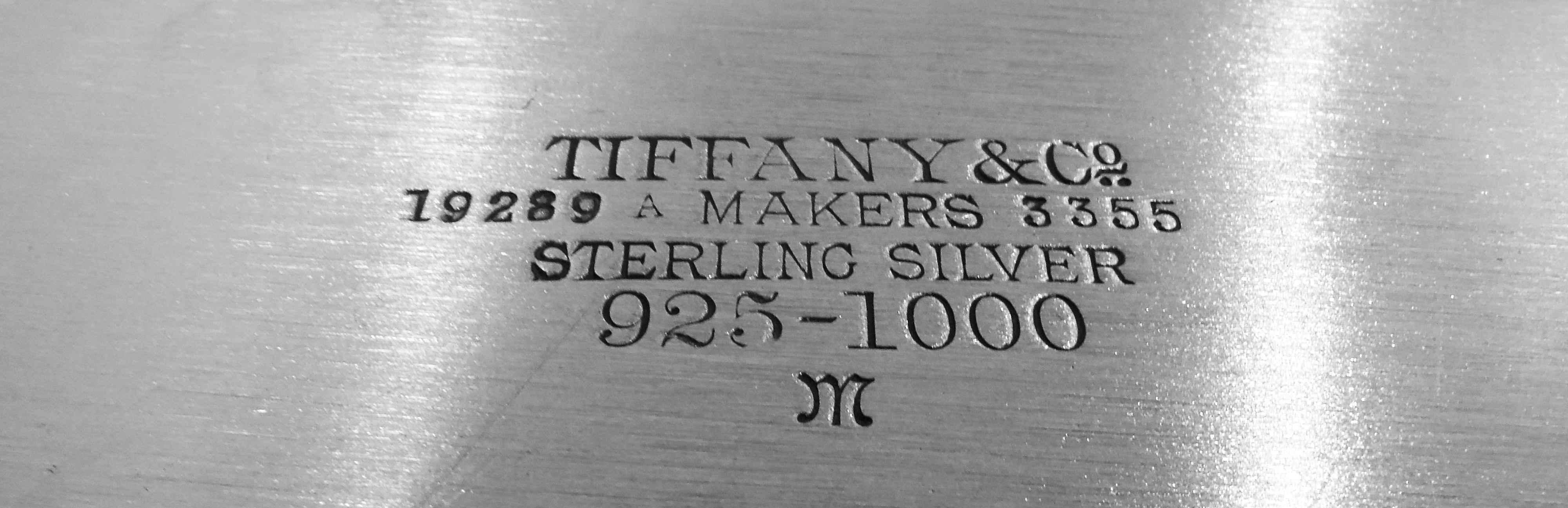 Tiffany Engraved Hampton Sterling Silver Art Deco Coffee & Tea Set on Tray For Sale 6