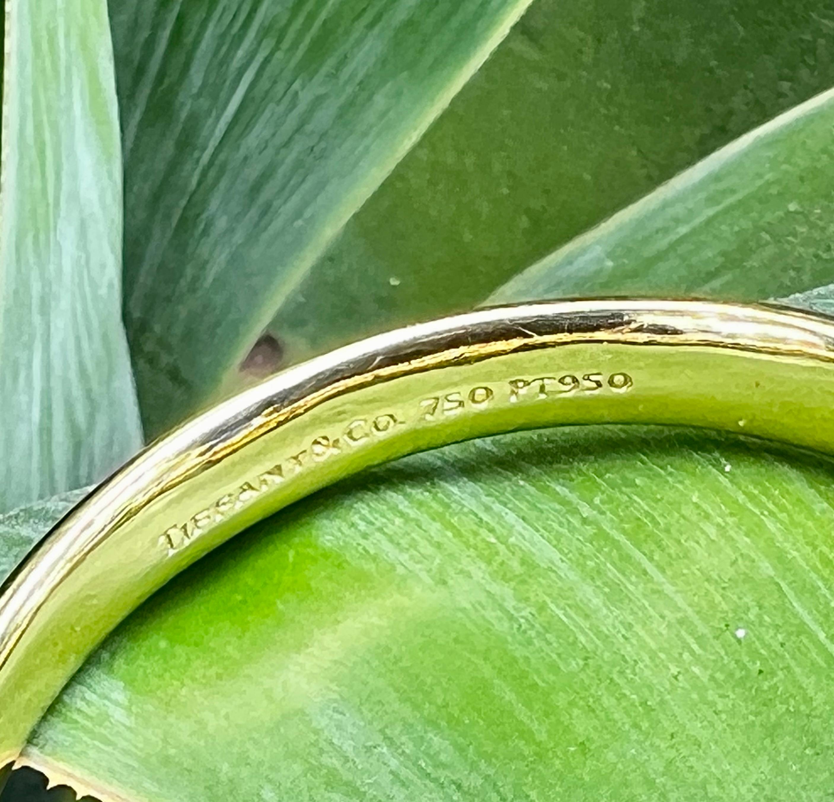 Modern Tiffany Etoile Bangle in 18 Karat Yellow Gold Diamonds '0.50 Carat' & Platinum