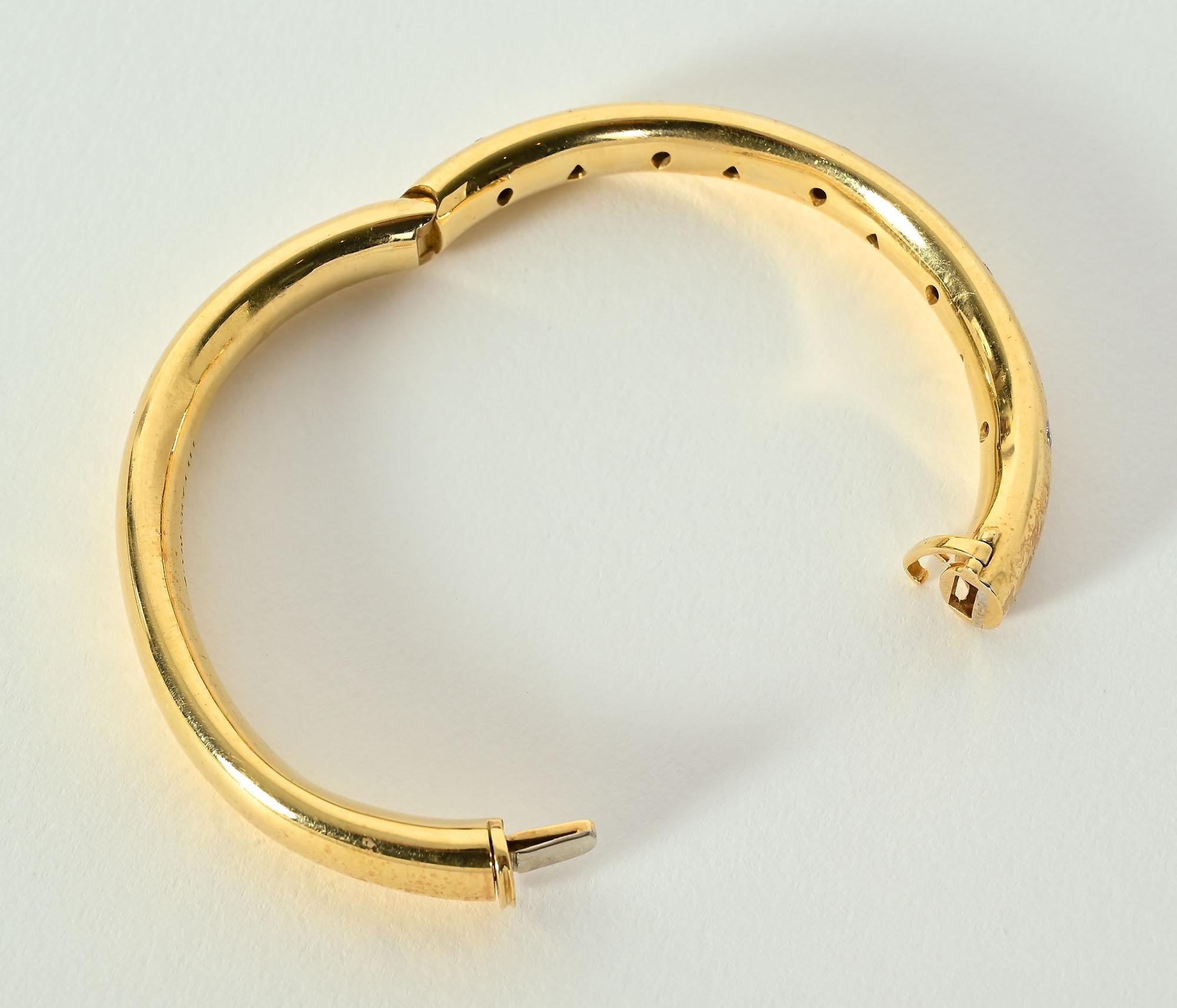 Tiffany & Co. Etoile Gold-Armreif mit Diamanten im Zustand „Hervorragend“ im Angebot in Darnestown, MD
