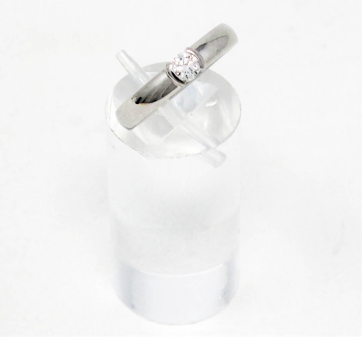 Women's Tiffany & Co. Etoile Ideal Cut Diamond Solitaire Ring in Platinum .20 Carat