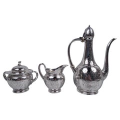 Tiffany Exotic Sterling Silver 3-Piece Turkish Coffee Set