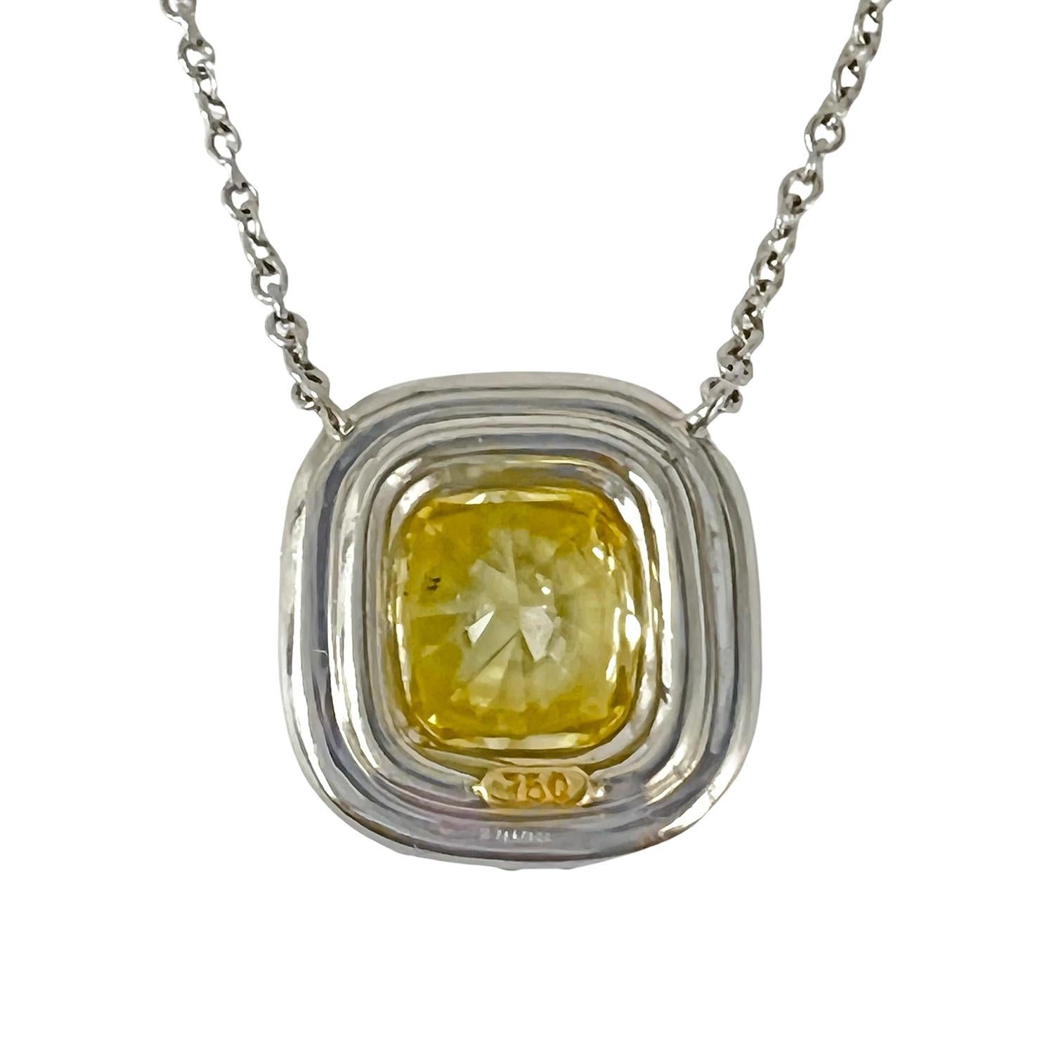 Pendentif Soleste en diamant jaune Vivid Diamonds de Tiffany Excellent état à Palm Beach, FL