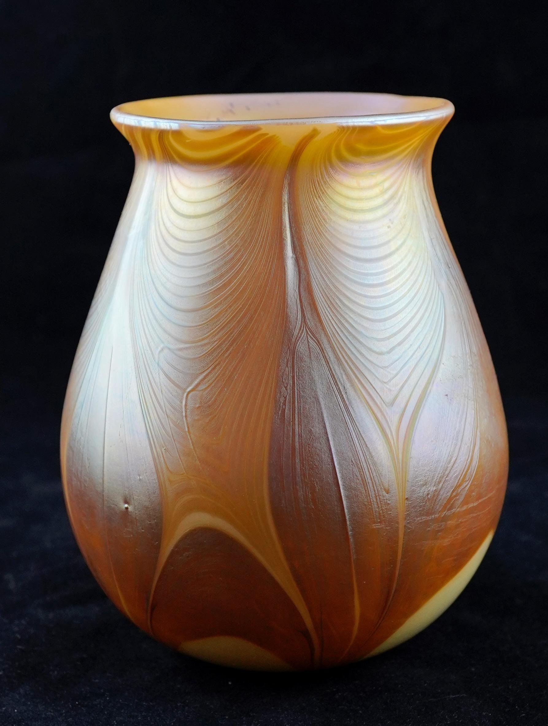 Art Nouveau Vaso di piume Tiffany Favril in vendita