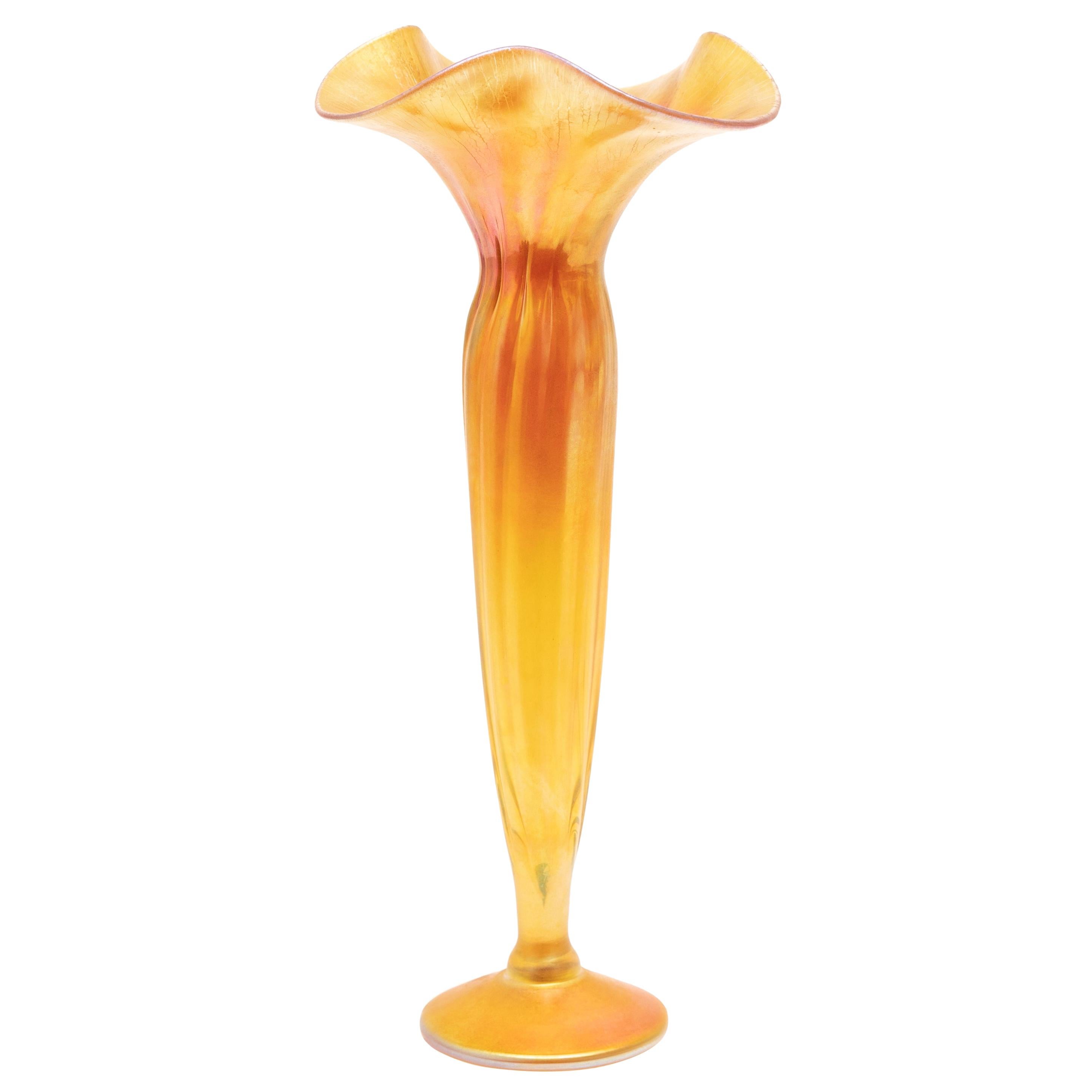 Tiffany Favrile Art Glass Floriform Vase